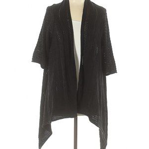 Crystal-Kobe Black Crochet Cardigan